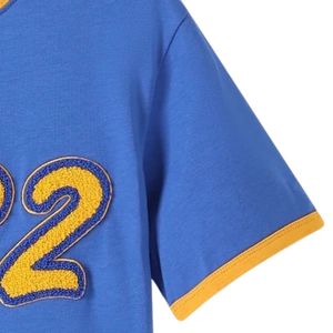 T-shirt Sigma Gamma Rho 1922 en chenille bleu roi avec bordure dorée, manches courtes, coton doux, coupe élégante et de qualité supérieure - Product Image 2