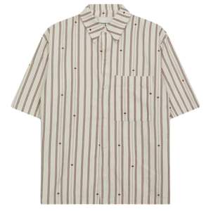 Camisa Clásica a Rayas para Hombre, Manga Corta, Cierre de Botones, Informal, Verano, Transpirable, Ligera, Tejida, Suministro al por Mayor OEM - Product Image 1