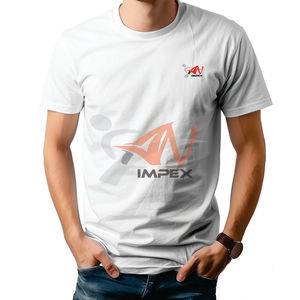 Camiseta de Mezcla de Algodón de Alta Calidad, Camiseta Personalizada para Hombre, Camiseta Ajustada Lisa en Blanco o Negro, Camisetas para Hombre - Product Image 6