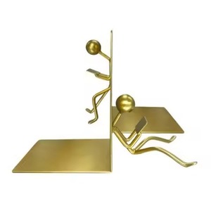 <b>Study</b> Room Metal Bookends Durable Book Holder Non Slip Book Stopper Office <b>Desk</b> Shelf Organizer - Product Image 5