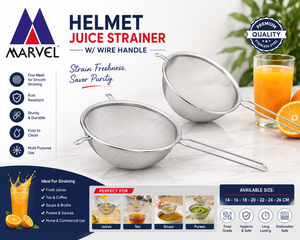 Passoire en acier inoxydable à mailles fines avec poignée pour usage en cuisine HELMET STRAINER - Product Image 3