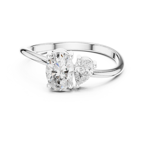 14K Rose Gold Flower Design <b>CZ</b> Diamond <b>Ring</b> Elegant Floral Inspired Jewelry - Product Image 6