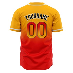 Maillot de baseball personnalisé en gros pour équipe, uniforme d'équipe par sublimation, entièrement boutonné, nom et numéro personnalisés, 100 % polyester, séchage rapide - Product Image 3