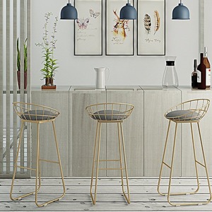 Tabourets de bar modernes en métal noir, hauteur comptoir, pour îlot de cuisine, mobilier de maison, design minimaliste, écologique - Product Image 6