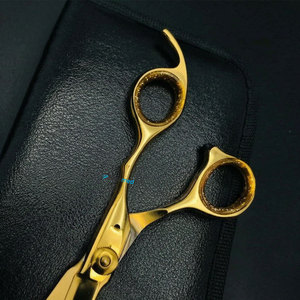 Ciseaux de barbier professionnels plaqués or, en acier inoxydable, ciseaux de beauté pour cheveux, ciseaux de barbier personnalisés avec nom de marque - Product Image 2