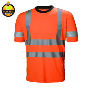 T-shirt de travail réfléchissant personnalisé, fluorescent, haute visibilité, manches courtes - Product Image 4