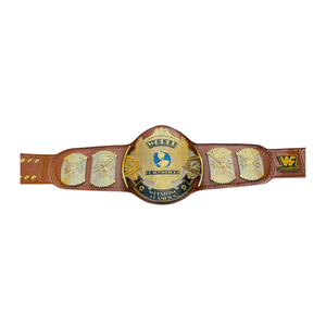 Ceinture de champion du monde de la WWE - Ceinture sportive en cuir marron personnalisable avec détails dorés - Article de collection de lutte haut de gamme - Product Image 1