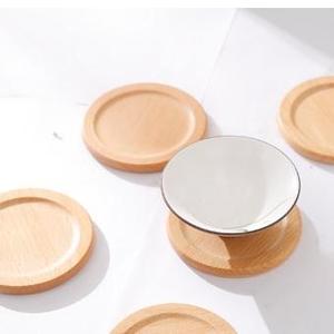 Sous-verre en bois d'acacia fait main, gravé au laser, écologique, avec logo personnalisé – Accessoires de maison modernes, bohèmes et rustiques - Product Image 3