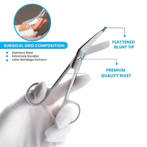 Oem高品质绷带剪刀14厘米紧急急救剪刀护理用绷带剪刀医用创伤剪刀