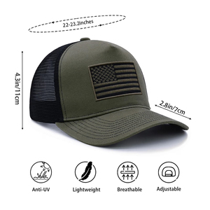 Casquette de camionneur de qualité supérieure, 5 panneaux, en maille, avec impression en relief, décontractée, pour le voyage, à fermeture snapback, unisexe, réglable, avec service OEM - Product Image 3
