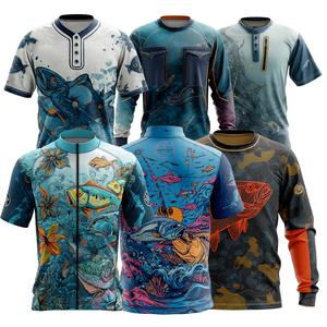 Camisa de Pesca Sublimada con Cierre y Botones para Hombre, de Alta Calidad, Chaqueta de Pesca Sublimada para Hombre - Product Image 1