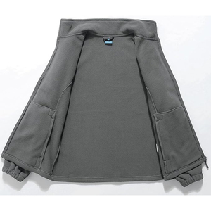 Chaqueta de Forro Polar con Capucha para Hombre, Cierre Frontal Personalizado con Cremallera, Diseño Sólido, Color Personalizado, Ropa de Abrigo Cálida para Invierno, Manga Larga Informal - Product Image 4