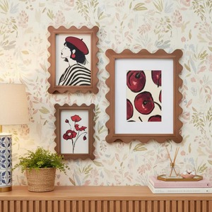 Luxury Handmade <b>Wooden</b> Lacquer Photo <b>Frame</b> with Elegant Wavy Edge Decorative <b>Picture</b> <b>Frame</b> for Modern Home Office Decore - Product Image 2