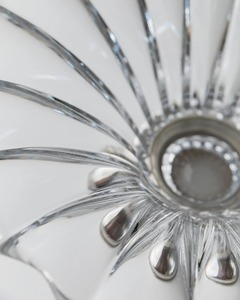 Elegant Glass Decorative Bowl With Silver Base Perfect For Table Centerpiece And Modern Home Decor Styling Wholesale From India - Product Image 4