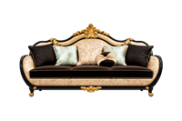 Ensemble de table et canapé baroque traditionnel européen 8 places en teck sculpté à la main, mobilier durable, fabricant exportateur USA Homes