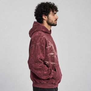 Sweat à capuche sport pour homme Beazer, coupe classique, couleur unie, polyester/coton, tricoté, séchage rapide, anti-plis, respirant, 300g - Product Image 3