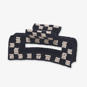 Pince à cheveux vintage faite à la main pour femme, ornée de perles brodées complexes, accessoire capillaire en métal pour usage quotidien - Product Image 6