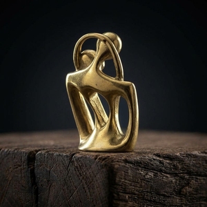Sculpture abstraite en aluminium artisanale de Moradabad Art Metal Ware, figurine contemporaine pour décoration de table et présentation dans le salon - Product Image 3