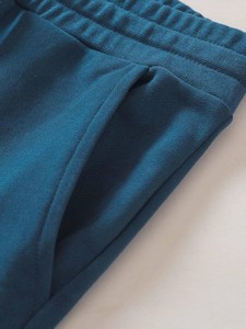 Conjunto de Dos Piezas de Punto Casual para Mujer, 100% Algodón, Manga Larga, Cuello Redondo, Corte Holgado, Color Sólido, Pantalones Largos y Sudadera, OEM - Product Image 3