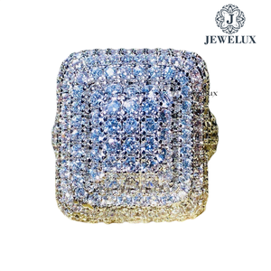 Custom Luxury Unisex Silver Rings with 14K Gold Plating IGI Certified Jewelux for Wedding Engagement Parties Export From India - Product Image 5