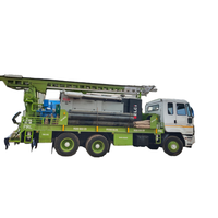 Nouvelle perceuse de puits d'eau montée sur camion de 300 à 350 mètres DTH Cum conception rotative machines de forage à haute efficacité