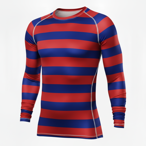 Maillot de surf à manches longues pour homme, anti-UV, pour la plongée, le surf, la natation, rashguard sublimé, t-shirt MMA - Product Image 1