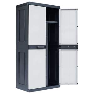 Armoire de rangement de jardin en plastique noir 89 x 54 x 190 cm - Product Image 3