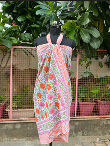 Traje de Baño Enterizo para Mujer con Estampado Floral, Cuello Halter, Asimétrico, Drapeado, Elástico, de Poliéster, para Playa - Product Image 2