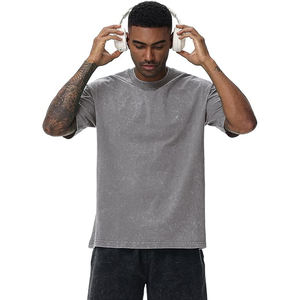 T-shirt Homme Oversize en Coton Jersey Teint en Pièce 200 GSM Respirant Col Rond Unisexe avec Logo Personnalisé – Grande Vente - Product Image 5