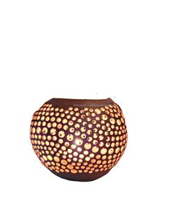Handmade 100% Natural Coconut Shaped Tealight/<b>Candle</b> Holder Glass Bowl Polished and Painted Finish for Home Garden Decoration - Product Image 1