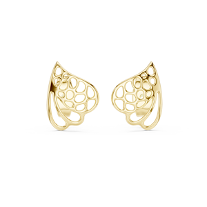 Juego de Aretes con Forma de Corazón en Oro Amarillo Sólido de 18K con Baño de Rodio, para Compromiso, Boda, Fiesta, San Valentín, Eventos Especiales y Uso Diario - Product Image 1