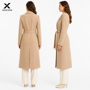 Manteau en laine cintré sur mesure pour femme, fabricant OEM ODM |   Manteau long élégant pour l'hiver, trench-coat de qualité supérieure, veste sur mesure pour femmes - Product Image 3