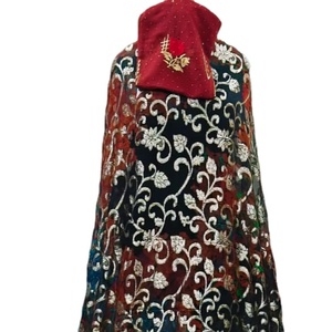 ชุดแต่งงานฟารันซาวีขายดี คุณภาพสูง ผ้าไหมแท้ 100% ระบายอากาศได้ดี พิมพ์ลายหลากสี ประดับคริสตัล ดีไซน์แบบดิรัก โซมาลี ทอแบบดั้งเดิม - Product Image 1