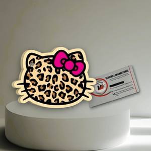 Herramientas de Belleza Ecológicas Personalizadas: Placas Acrílicas Ovaladas con Diseño de Hello Kitty, Lazo Rosa y Mariposa, Herramienta Magnética para la Elaboración de Pestañas - Product Image 1