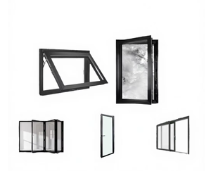 Fenêtre à battant moderne en alliage d'aluminium, insonorisée, avec verre teinté, en acier inoxydable, pour chambre et extérieur, à économie d'énergie - Product Image 3