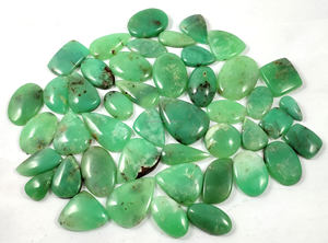 Chrysoprase naturelle Cabochon de pierres précieuses en vrac Quartz Mix Forme Guérison Pierre précieuse en vrac pour la fabrication de bijoux - Product Image 4