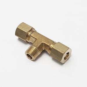 Conector en T de compresión macho de latón personalizado (AOL-119) SAE # 060425 Pulido de Alta Presión para Aplicaciones Automotrices - Product Image 1
