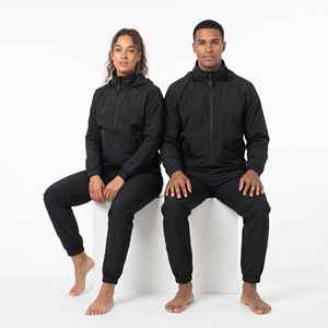 Ensemble veste et pantalon imperméables personnalisés, coupe-vent en nylon, jogging, survêtement réfléchissant pour unisexe - Product Image 4