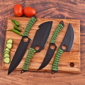 Hand Forged Stainless Steel 4-Piece Chef <b>Knife</b> Set Matte Finish Wooden Handle Ambidextrous Modern <b>Kitchen</b> <b>Knives</b> - Product Image 2