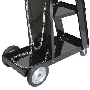 Carrello Portaoggetti Professionale Nero per Macchina da Taglio al Plasma e Attrezzatura per Saldatura Senza Cassetto - Product Image 2
