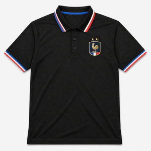 Camiseta Deportiva Negra de Manga Corta para Hombre, Unisex, Bordada, de Secado Rápido, Tejida en Poliéster, con Logotipo de Equipo de Fútbol, Personalizable OEM ODM - Product Image 3