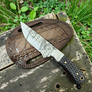 Cuchillo de caza Cowboy Bull Cutter de hoja fija para supervivencia al aire libre, acero raspado de grado industrial, 3 años de garantía, empuñaduras de resina acrílica - Product Image 4