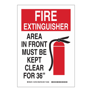 Señal de Advertencia Plegable de PVC para Extintor de Incendios Brady de 36 Pulgadas para Interiores/Exteriores - Product Image 3