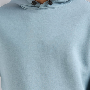 Sweat à capuche minimaliste pour homme en molleton de coton avec poche kangourou, capuche ajustable, style décontracté streetwear, haut de tous les jours - Product Image 4
