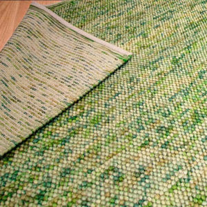 Tapis en laine fait main, vert, géométrique, tissé à la main, pour salon, chambre et décoration intérieure, tapis de sol moderne, doux et épais - Product Image 4