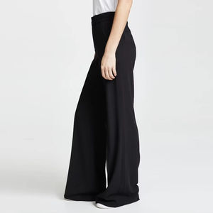 Pantalon de costume noir taille haute coupe droite pour femme, pantalon cargo large, prix abordable - Product Image 4