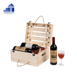 Caja de Vino de Madera con Dos Botellas y Vasos, Forma Rectangular, Hecha a Mano con Madera de Acacia, Personalizable, para Regalo o Manualidades, Hecha en Vietnam - Product Image 6