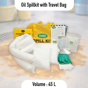 Kit de Derrame de Aceite de 45L, Kit de Respuesta a Derrames de Emergencia, Absorbente de Aceite con Bolsa de Transporte para Control de Fugas en Industrias Marítimas y Talleres - Product Image 2