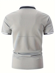 Camiseta de polo de alta calidad para hombre más vendida Camiseta de patrón sólido antiarrugas transpirable hecha a medida - Product Image 5