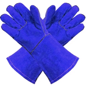 Gants de soudage en cuir de vachette pleine fleur rouge, haute performance, résistants à l'abrasion, pour la lutte contre les incendies, le barbecue et l'usage quotidien - Product Image 6